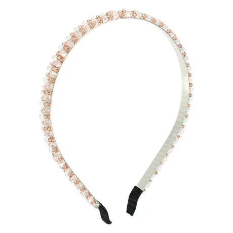 Unique Bargains- 2 Rows Rhinestone Hairband Headband