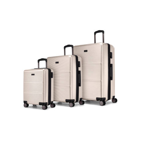 Brussels 3 Piece Hardside Luggage Set with TSA Lock