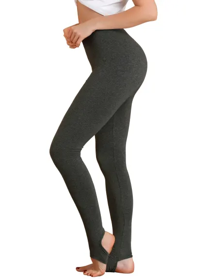 Allegra K - Pantalon de leggings d'étrier de yoga élastique doux et solide