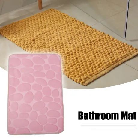 Unique Bargains- Cobblestone Pattern Bathroom Rug Mat