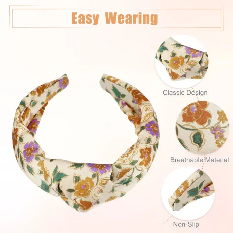 Unique Bargains- Classic Floral Knotted Headband