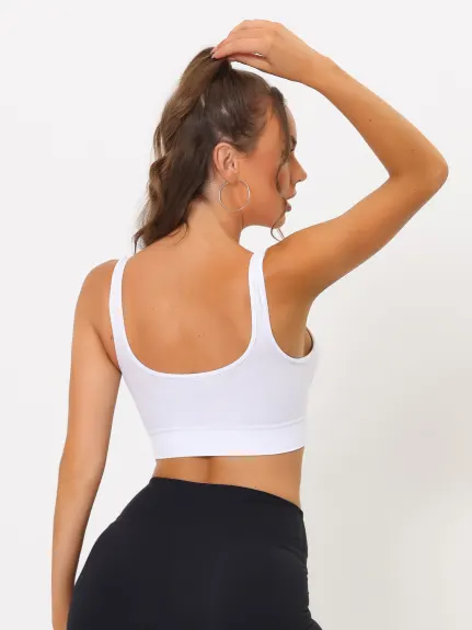 Allegra K- Wireless Padded V-Neck Sports Bras