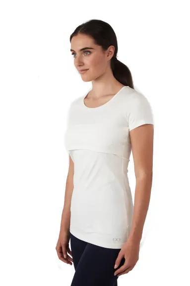 Nia Short Sleeves Round Neck Nursing Top - Modern Eternity Maternity