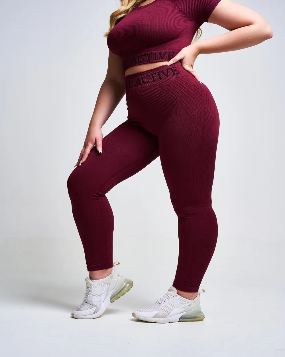 Twill Active - Avira Panel recycled Seamless Legging - Burgundy