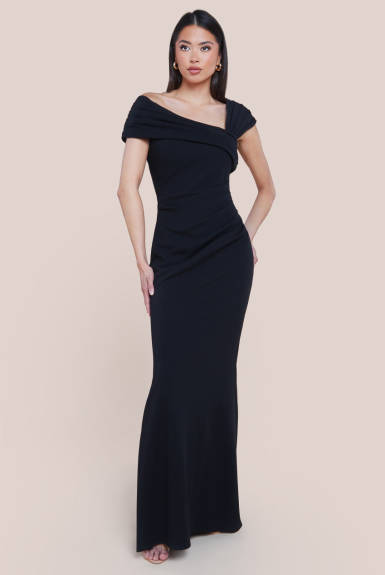 Goddiva - One Shoulder Evening Maxi Dress