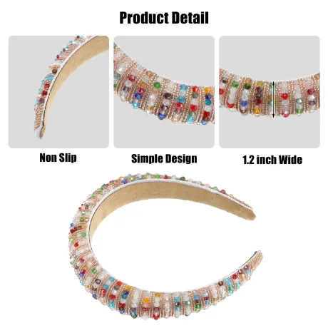 Unique Bargains- Crystal Embellished Rhinestone Bling Hairband