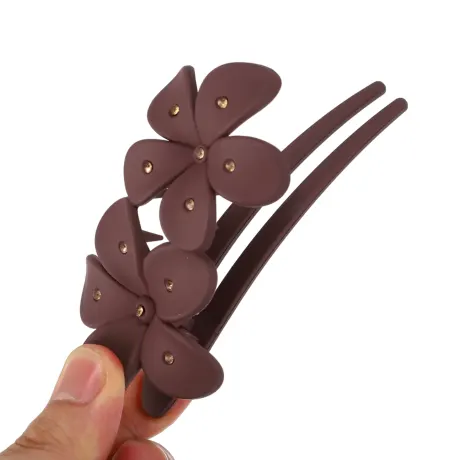 Unique Bargains - Flower Shaped Cute Hair Clips