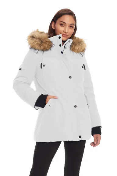 Alpine North - GLACIER | Veste d’hiver type parka femme recyclée duvet végan