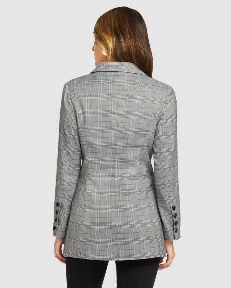 Belle & Bloom Too Cool For Work Plaid Blazer