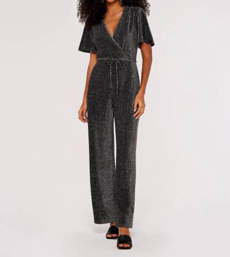 APRICOT - Silver Lurex Jumpsuit