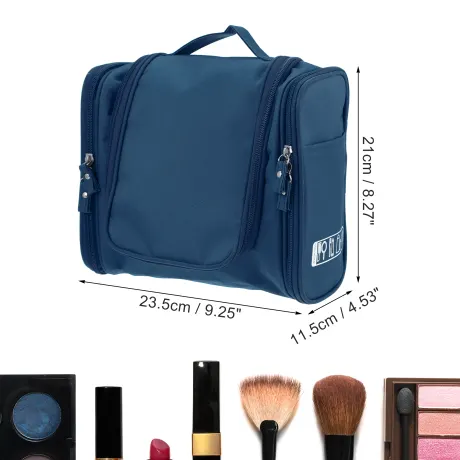 Unique Bargains - Trousse de maquillage de voyage Organisateur de toilette Tissu Oxford imperméable