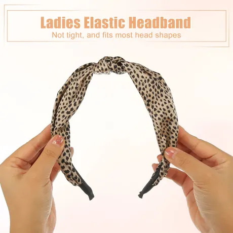 Unique Bargains- Top Knot Cheetah Print Headband