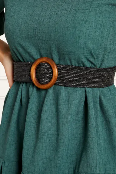 Annick - Aline Belt Elastic Round Buckle