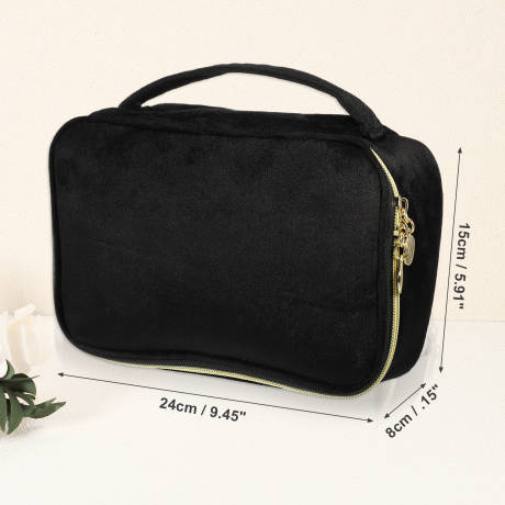 Unique Bargains- Velvet Makeup Bag Travel Storage