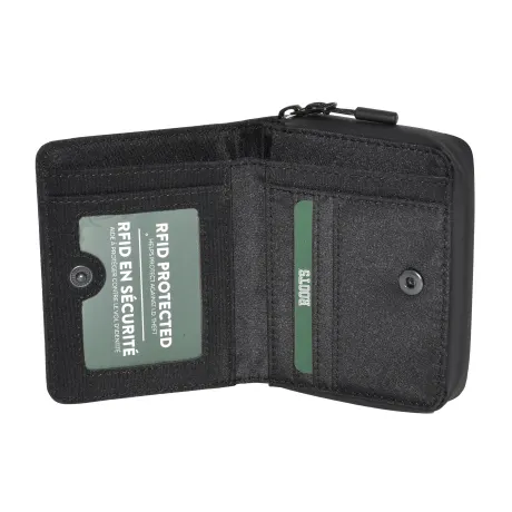 ROOTS Compact Zip Around Snap Wallet