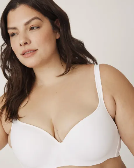 Soutien-gorge t-shirt blanc en microfibre, avec armatures - Déesse Collection