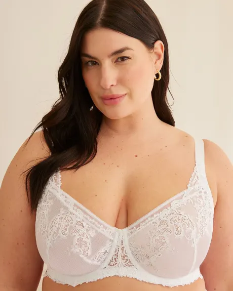 Soutien-gorge balconnet non doublé en dentelle et mesh - Collection Déesse