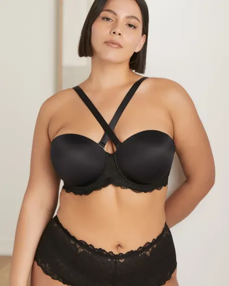 Underwire Microfiber Strapless Bra, G-H Cups - Déesse Collection