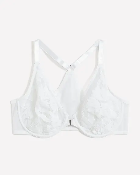 Unlined Plunge Front Closure Bra - Déesse Collection