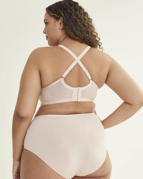 Wireless Plunge Bra With Mesh At Back - Déesse Collection