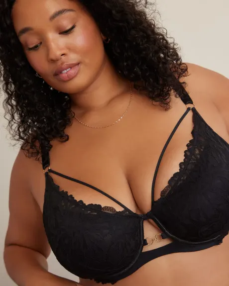 Soutien-gorge balconnet noir sexy avec dentelle - Déesse Collection