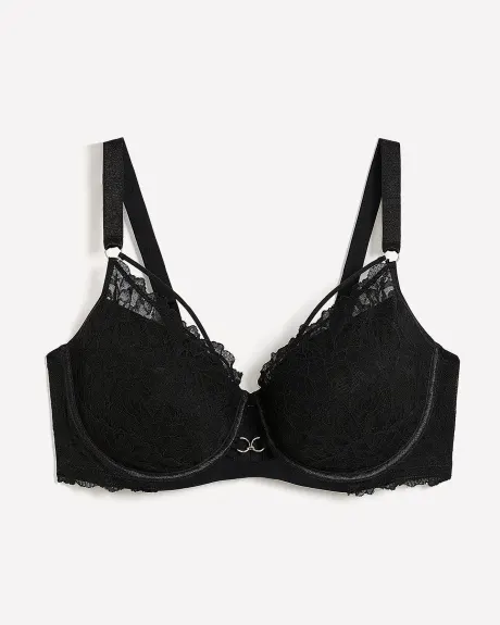 Soutien-gorge balconnet noir sexy avec dentelle - Déesse Collection