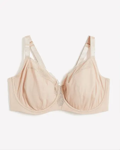 Underwire Bra with Lace at Neckline - Déesse Collection