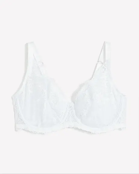 Soutien-gorge balconnet non doublé en dentelle et mesh - Collection Déesse