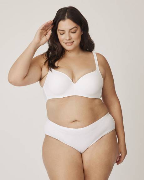 White Microfiber Underwire T-Shirt Bra - Déesse Collection