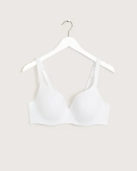 White Microfiber Underwire T-Shirt Bra - Déesse Collection