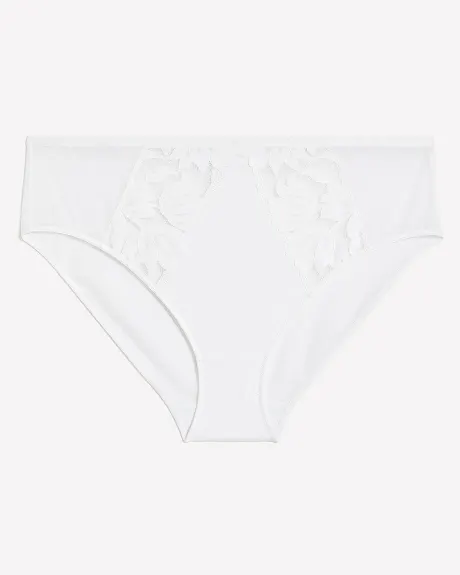 High-Cut Mesh White Brief - Déesse Collection