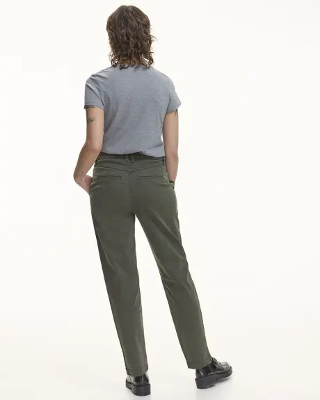 Tapered-Leg High-Rise Utility Pant - Petite