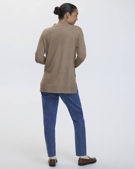 Long-Sleeve Mock-Neck Tunic