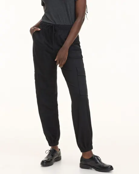 High-Rise Piqué Jogger Pant - Petite