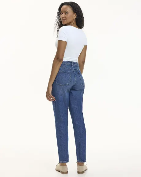 Jean à jambe fuselée et taille haute - Le Mom Jeans - Petite