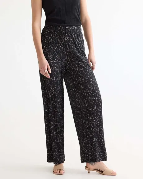 Wide-Leg High-Rise Knit Pants