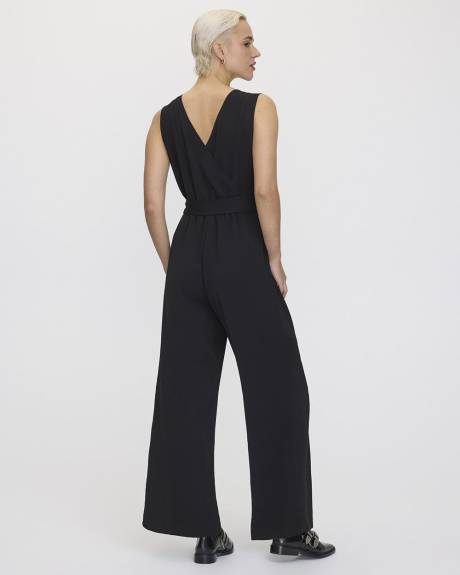 Sleeveless Jumpsuit with Wrap Detail at Back