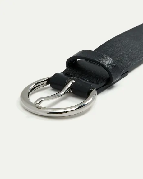 Ceinture en faux cuir avec boucle ronde