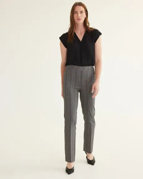 Straight-Leg High-Rise Plaid Pants, The Iconic - Tall