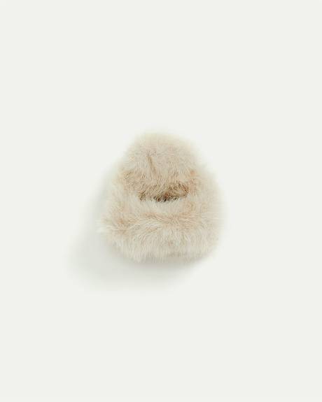 Small Faux Fur Hair Clip