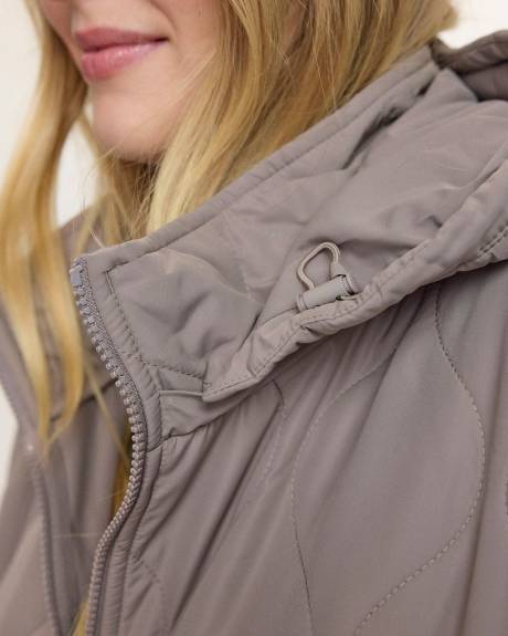 Quilted Jacket with Removable Hood