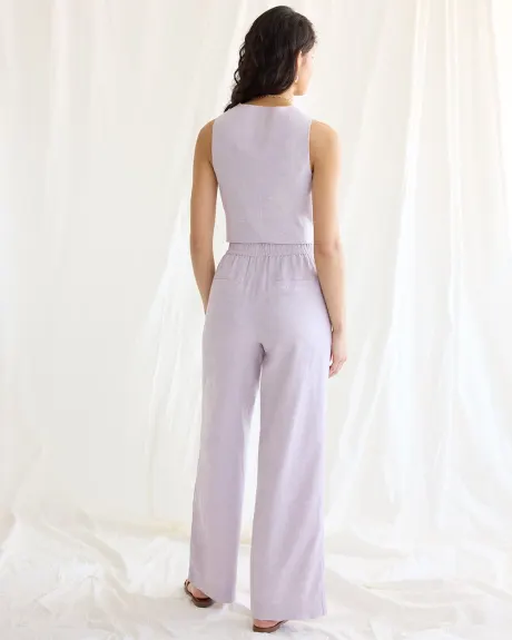 Wide-Leg High-Rise Linen Pant - Tall