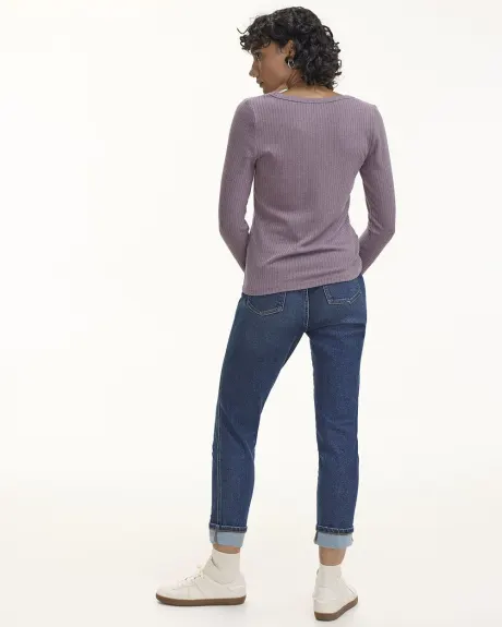 Long-Sleeve Crew-Neck Top