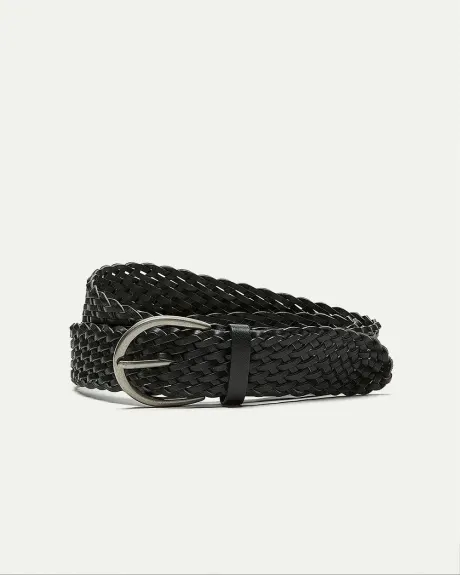 Braided Faux Leather Belt