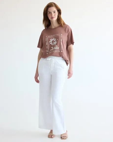 Wide-Leg High-Rise Linen Pant