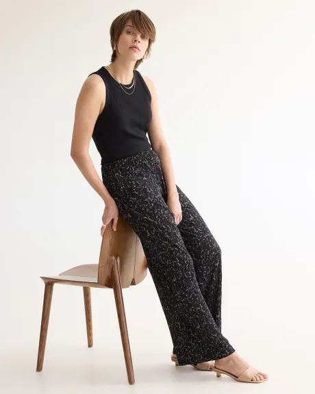 Wide-Leg High-Rise Knit Pants