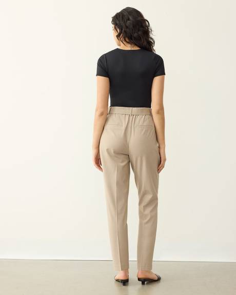 Tapered-Leg High-Rise Pant with Sash - The Timeless