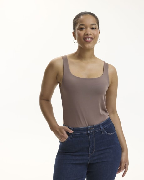 Sculpting Tank with Rounded Square Neckline - R Essentials