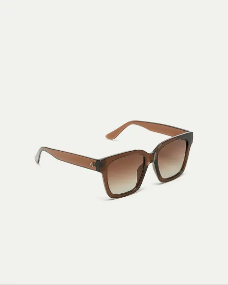 Brown Square Sunglasses