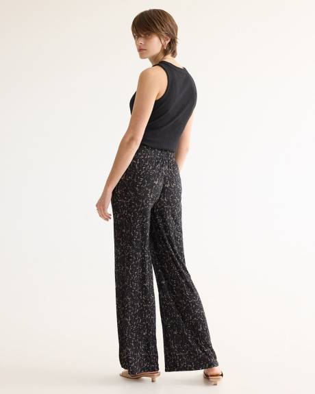 Wide-Leg High-Rise Knit Pants